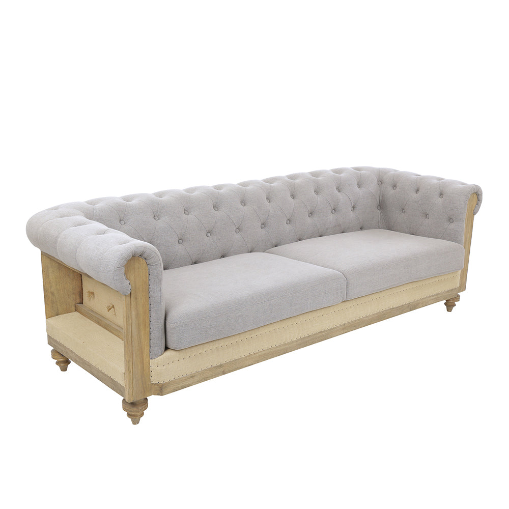 Deconstructed Chesterfield Three Seater Sofa