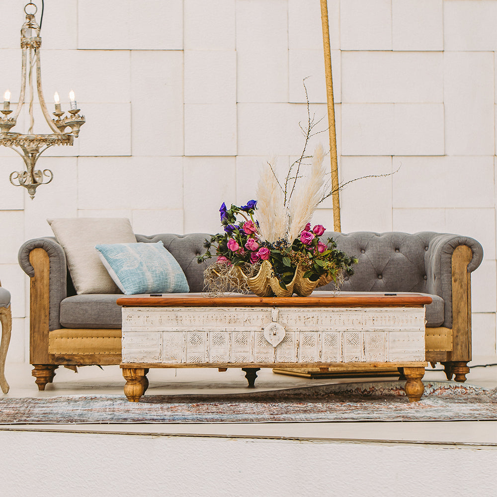 Deconstructed Chesterfield Three Seater Sofa