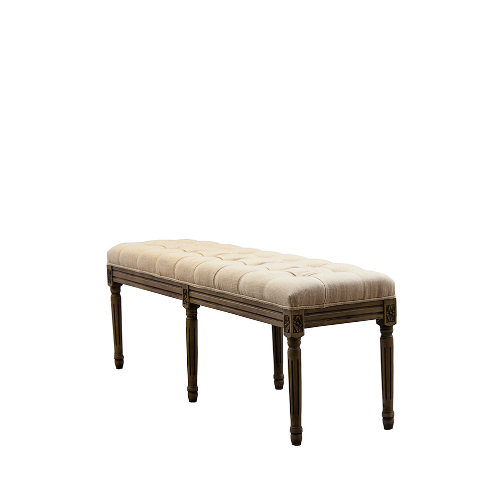 Provincial Long Ottoman with Buttons