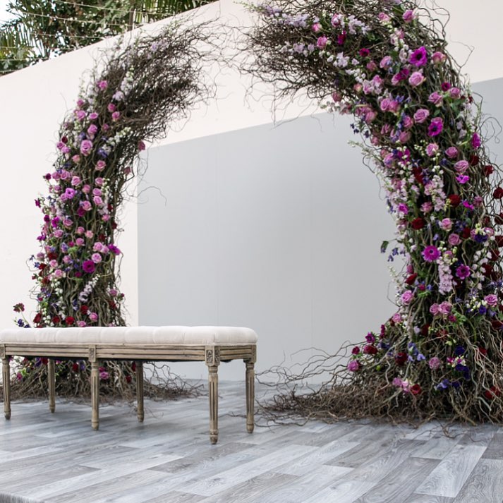 Provincial Long Ottoman with Buttons