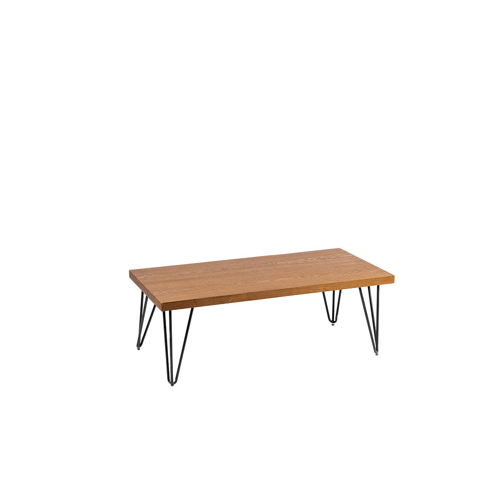 Woodwash Rectangle Hairpin Coffee Table Black