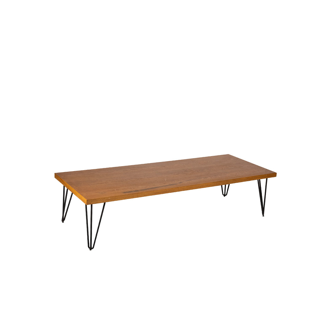 Woodwash Rectangle Hairpin Coffee Table Black