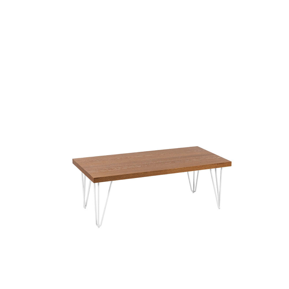 Woodwash Rectangle Hairpin Coffee Table White