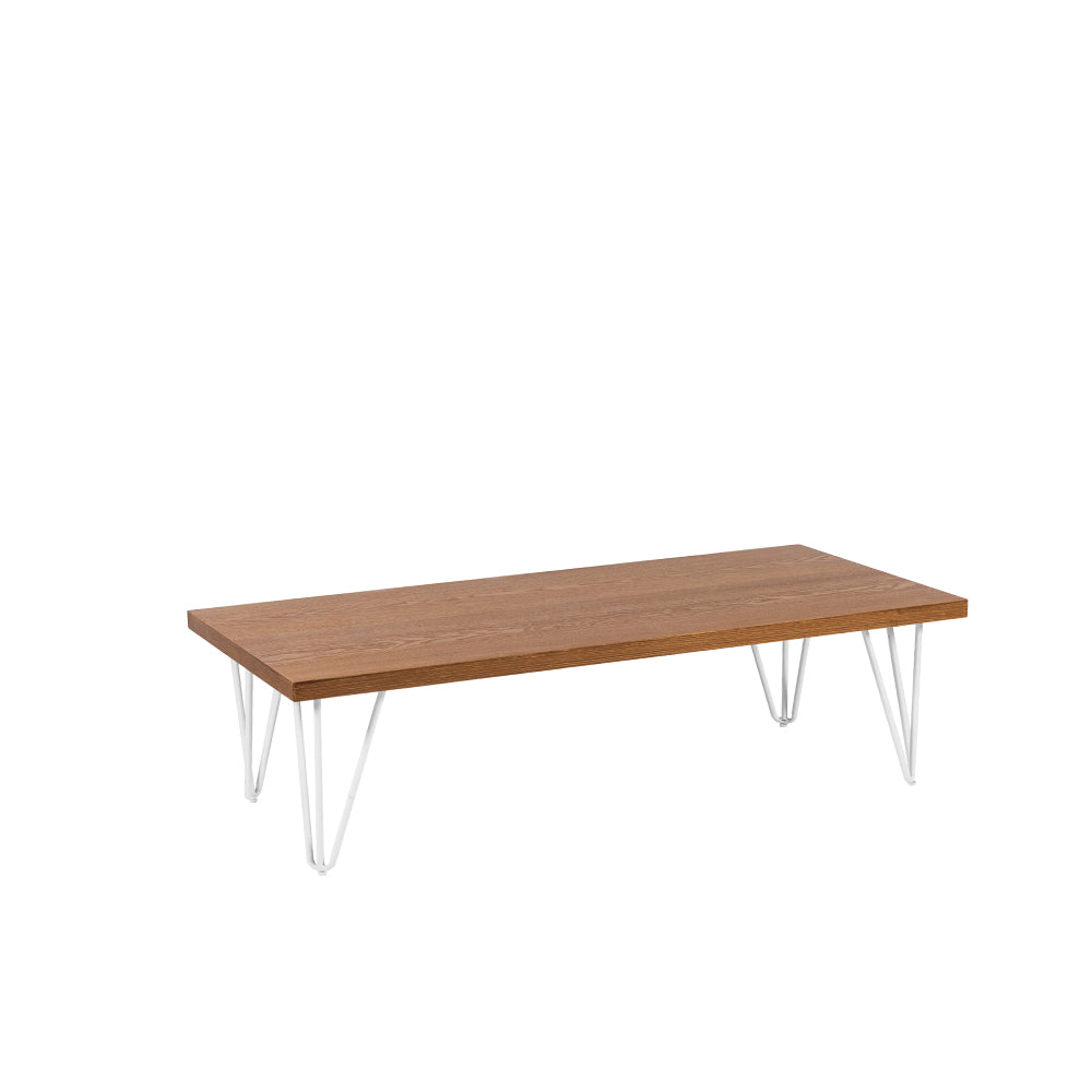 Woodwash Rectangle Hairpin Coffee Table White