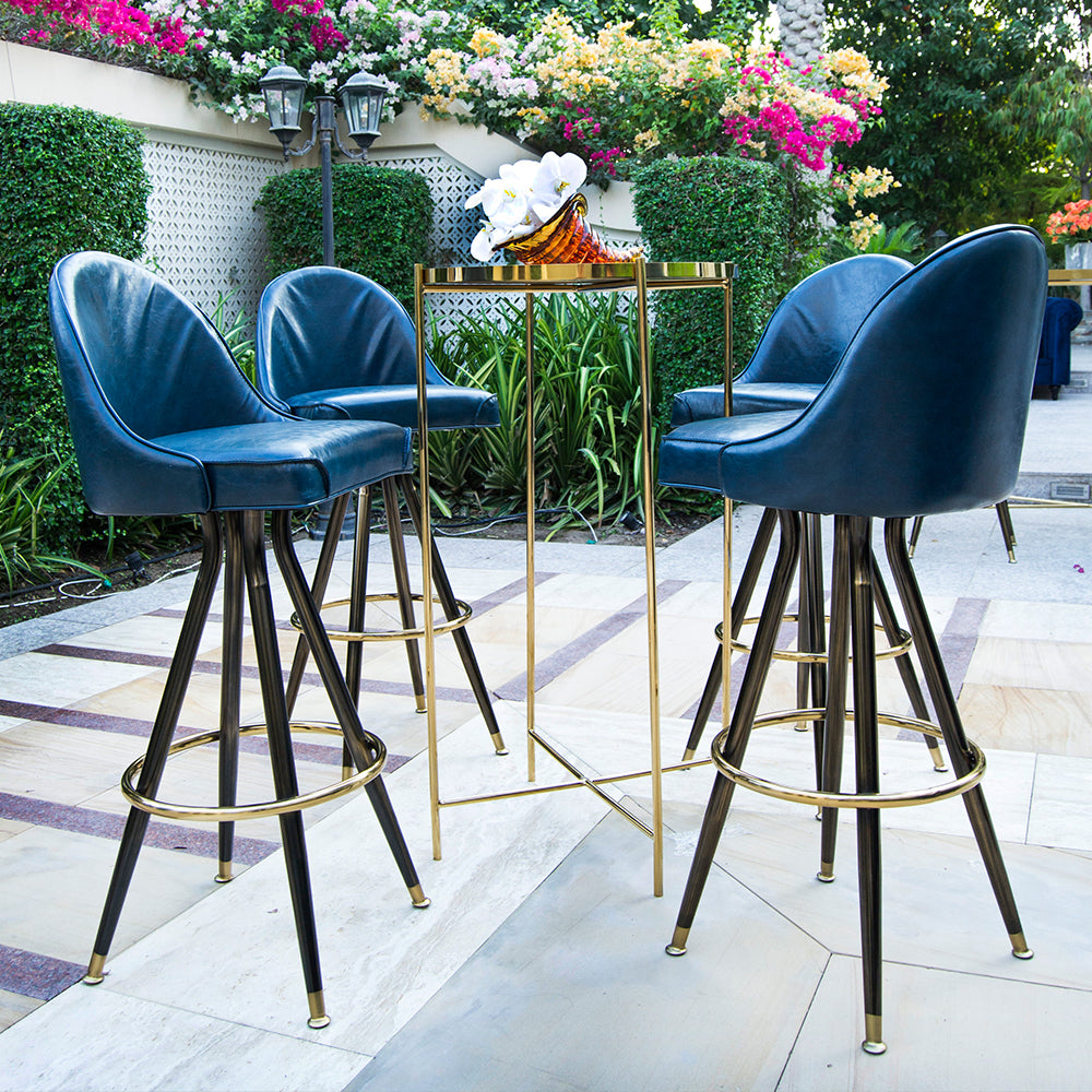 Belle Bar Stool Navy Blue