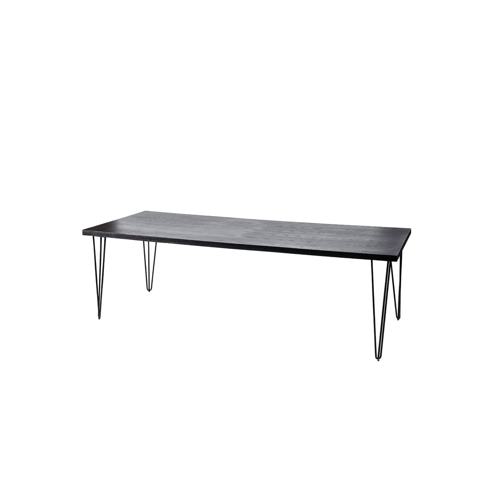 Blackwash Hairpin Dining Table