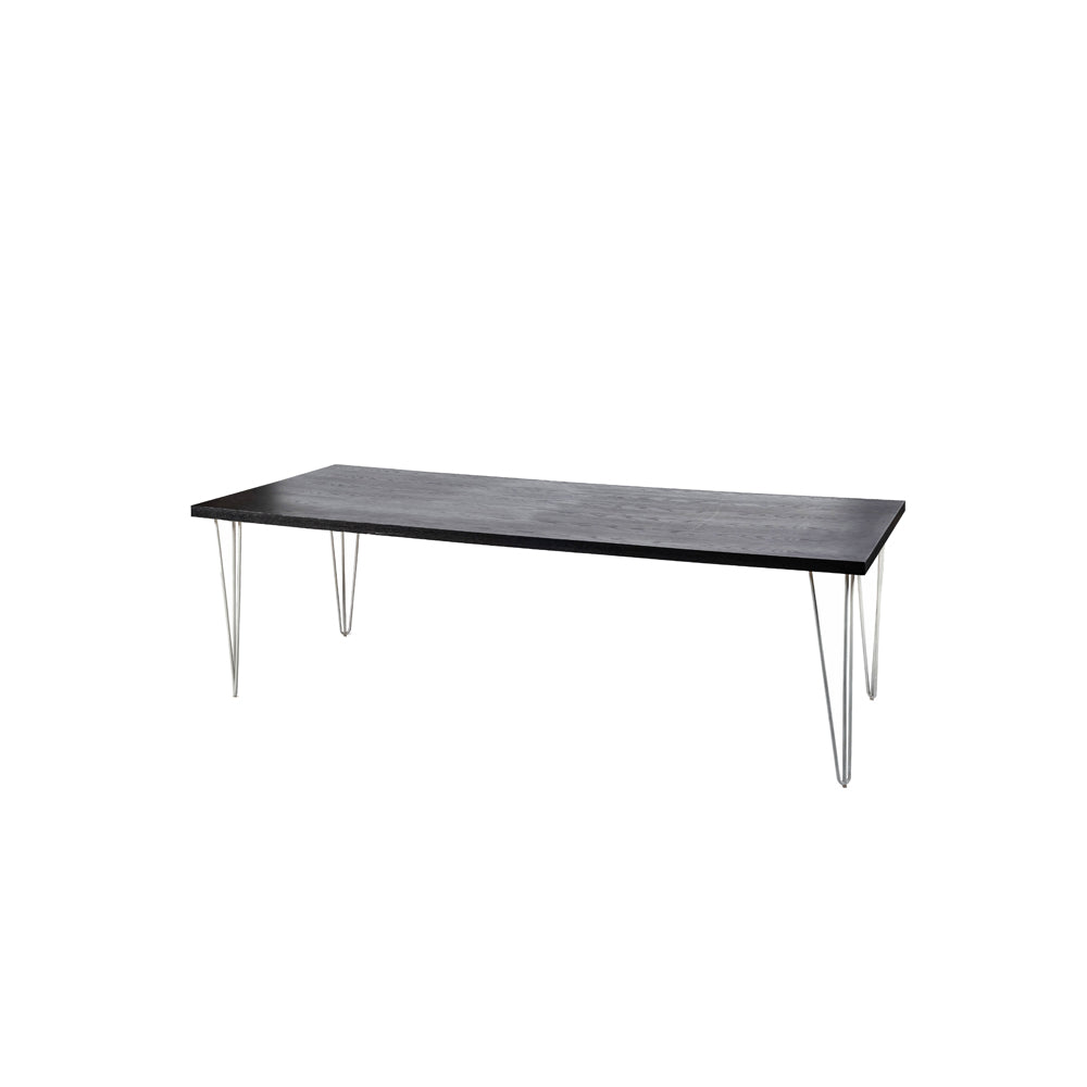 Blackwash Hairpin Dining Table