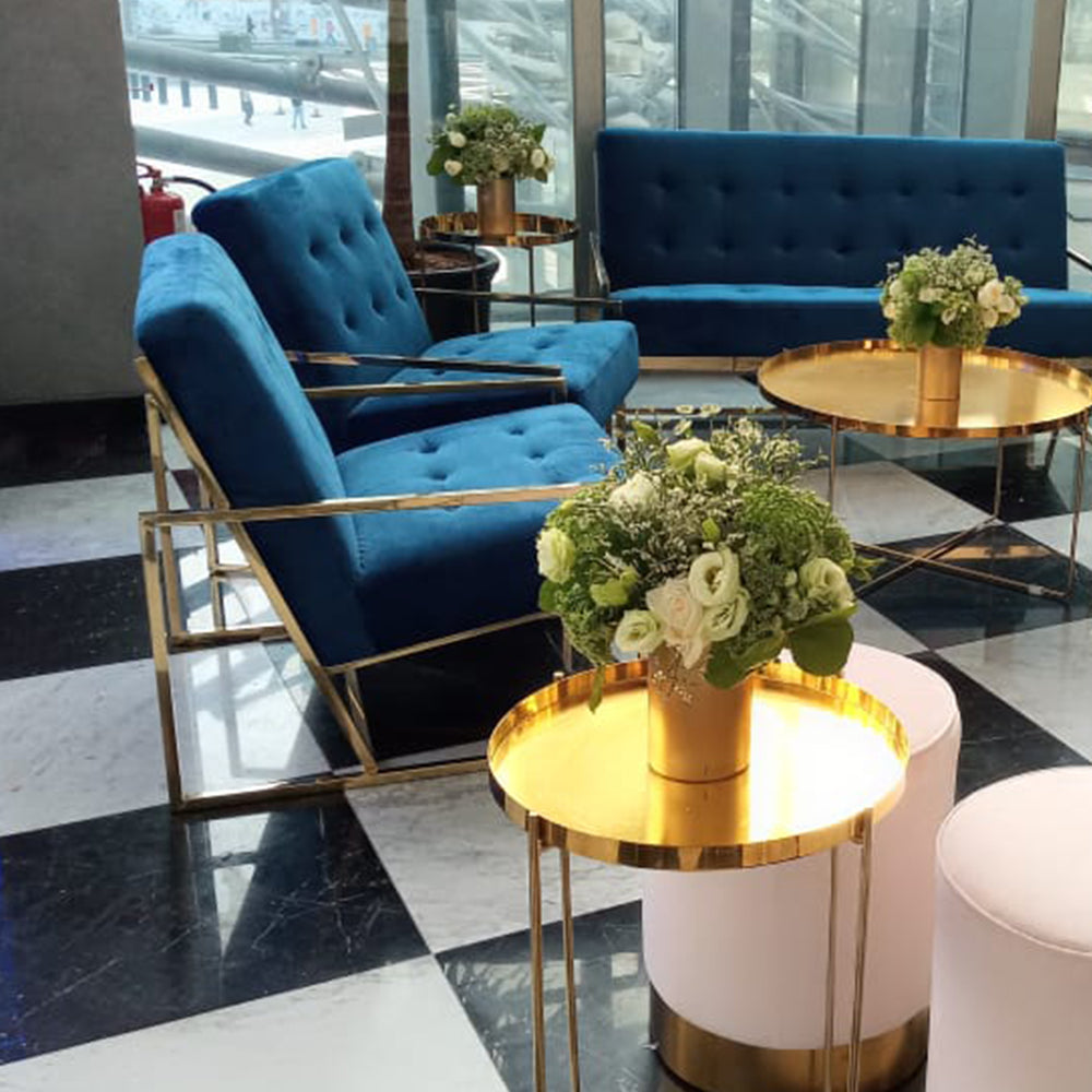 Elle Single Seater Sofa Blue