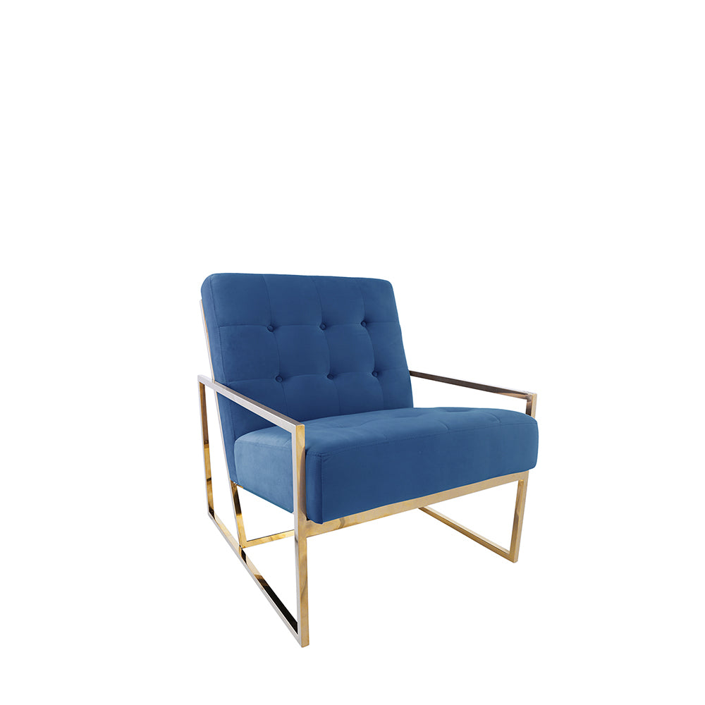 Elle Single Seater Sofa Blue
