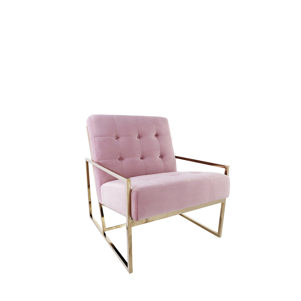 Elle Single Seater Sofa Pink
