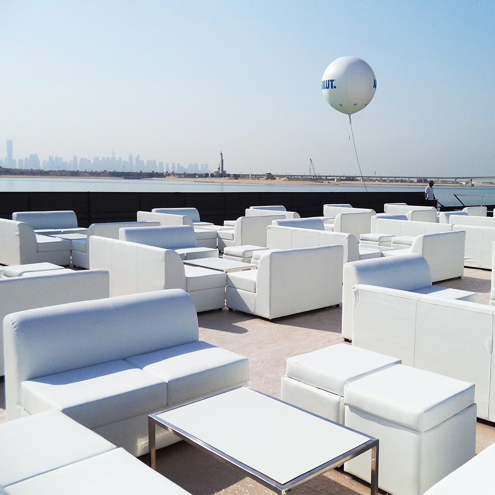 Marina Three Seater White