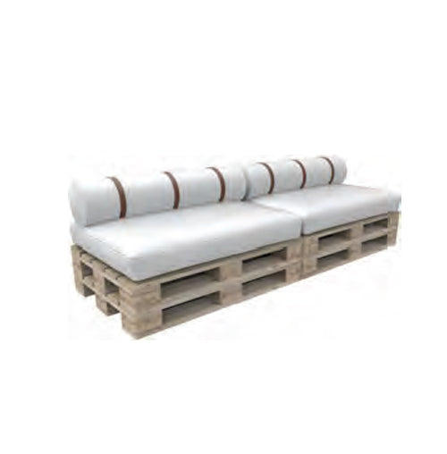 Pallet Double Sofa White