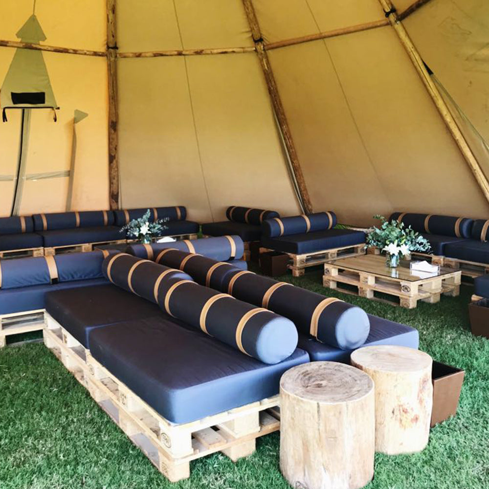 Pallet Double Sofa Black