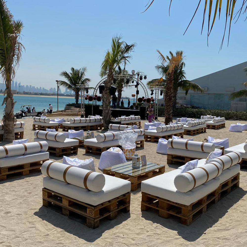 Pallet Double Sofa White