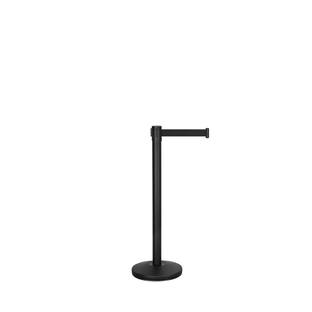 Retractable Pole - Black (Tensa Barrier)