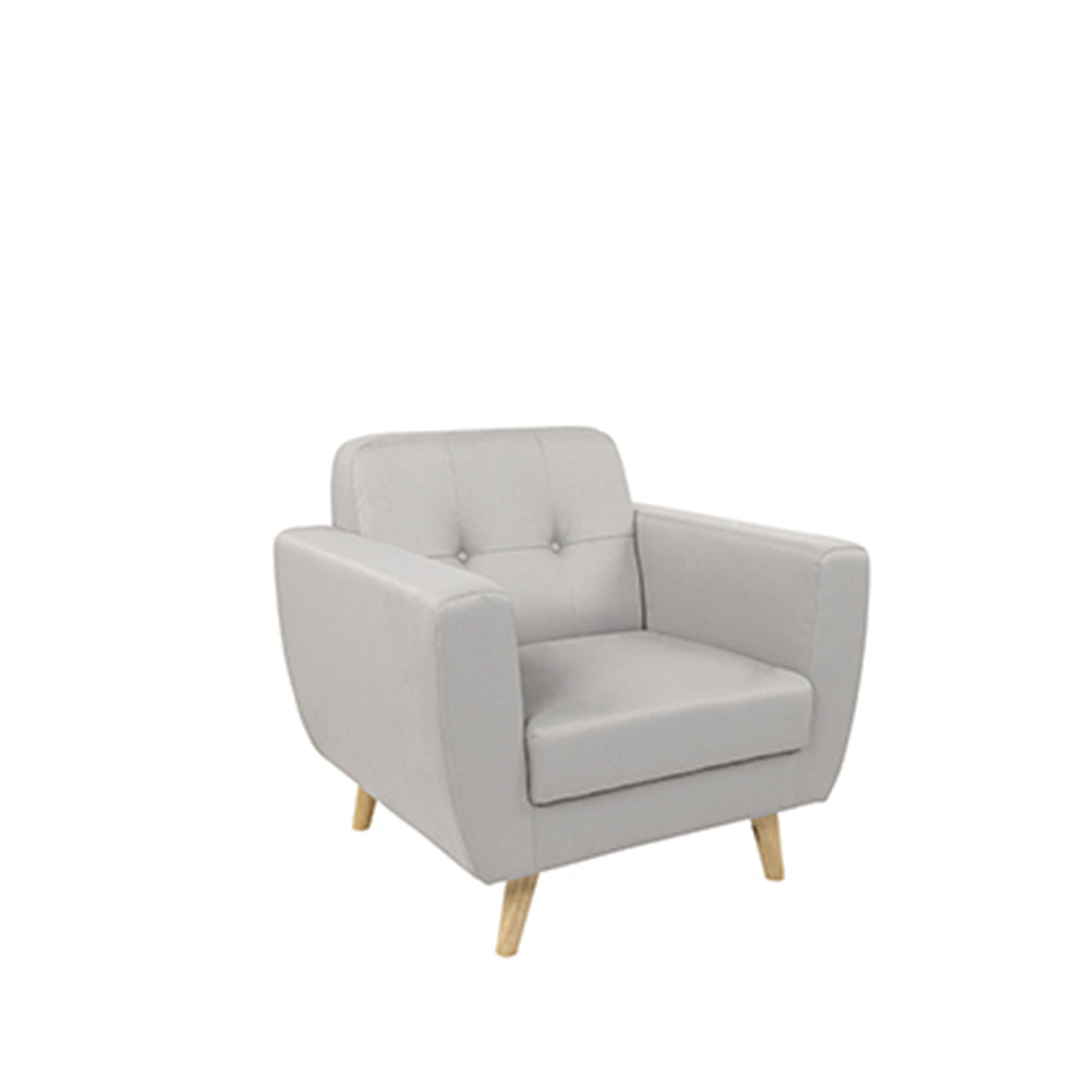 Scandinavian Single Seater Sofa Grey