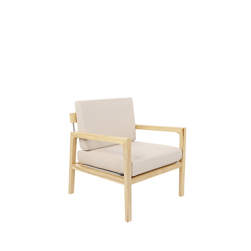 Scandinavian Lounge Chair Cream