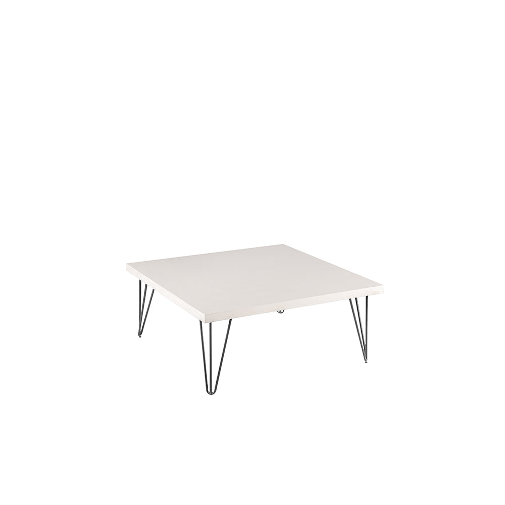 Whitewash Hairpin Coffee Table Black