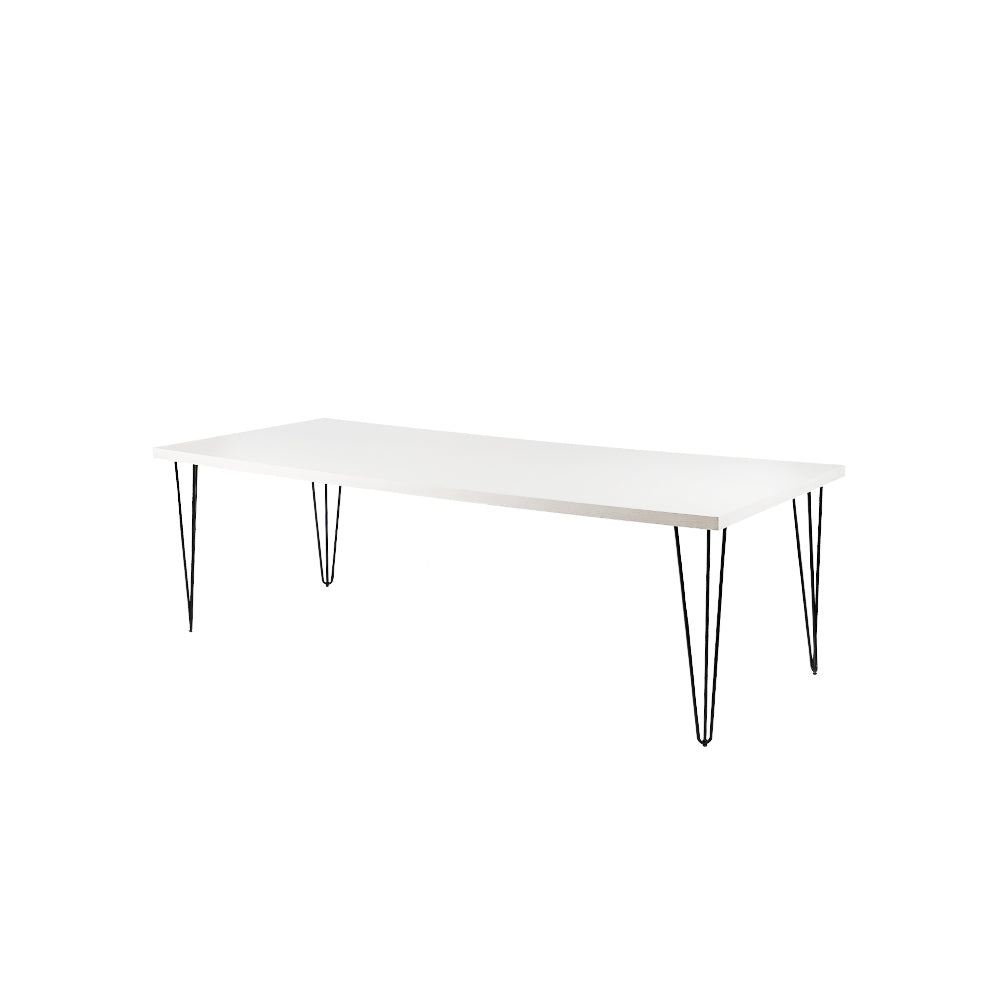 Whitewash Hairpin Dining Table