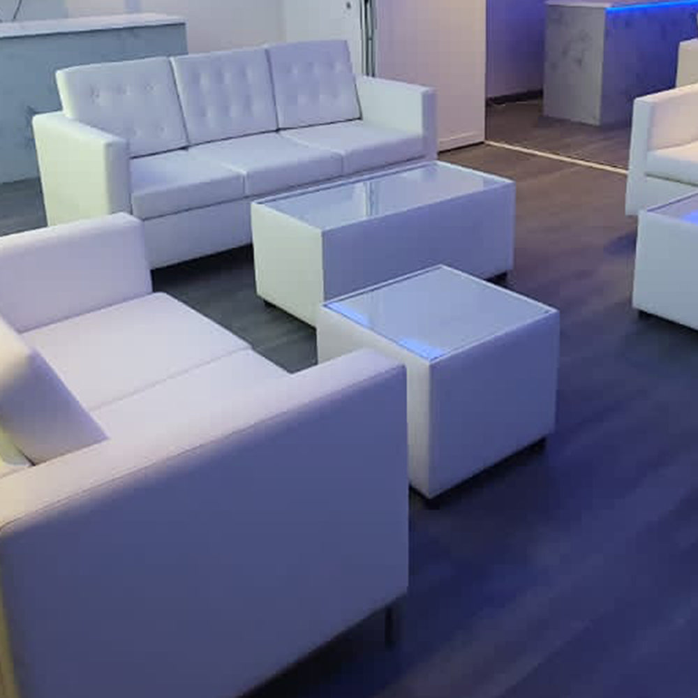 Knoll Three Seater Sofa White