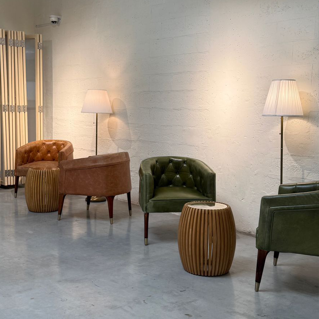 Vintage Chesterfield Single Seater Sofa Green