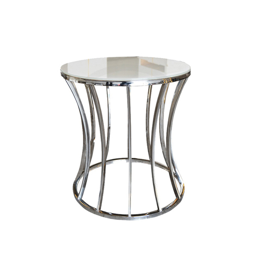 Crescent Side Table - Silver