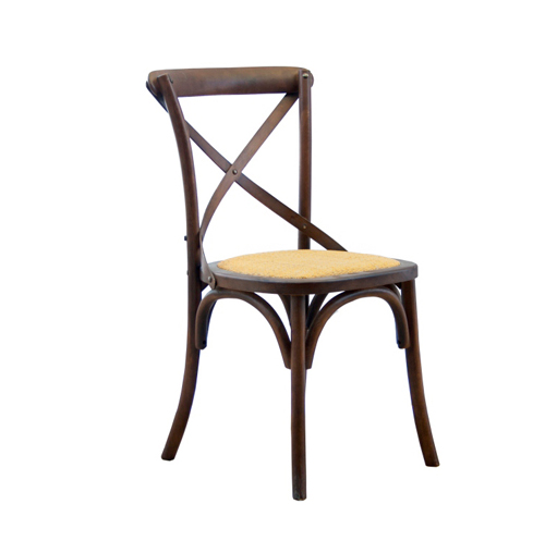 Cross Back Chair - Rustic