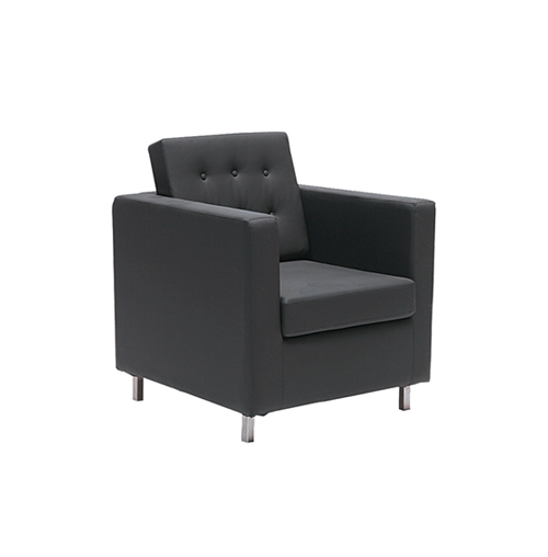 Knoll Single Seater Sofa - Black