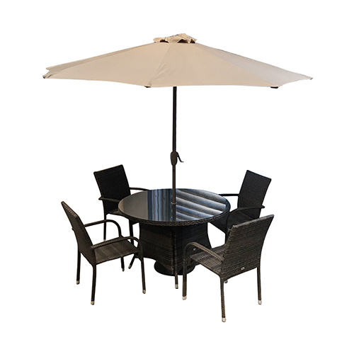 Outdoor Furniture Set with 100cm (Dia) Table