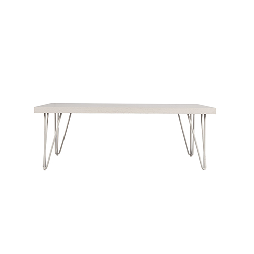 Whitewash Rectangle Coffee Table with Hairpin Legs
