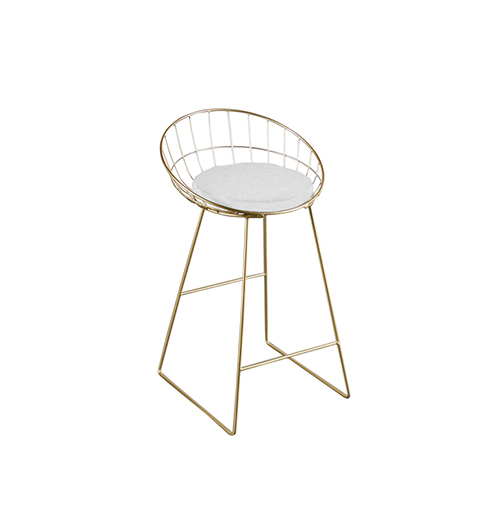 Wire Bar Stool (Gold)