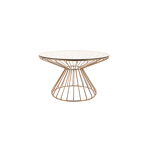 Wire Coffee Table (Rose Gold)