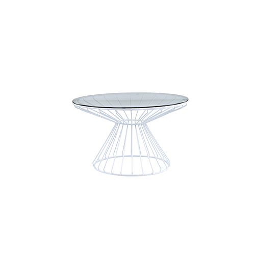 Wire Coffee Table (White)