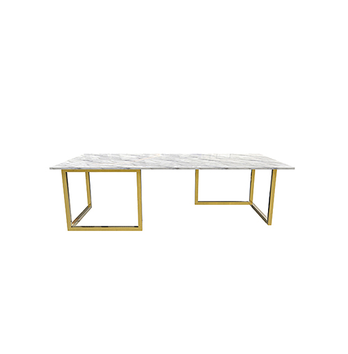 Zelda Gold Rectangular Coffee Table