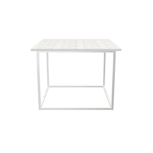 Zelda White Cafe Table with White Legs
