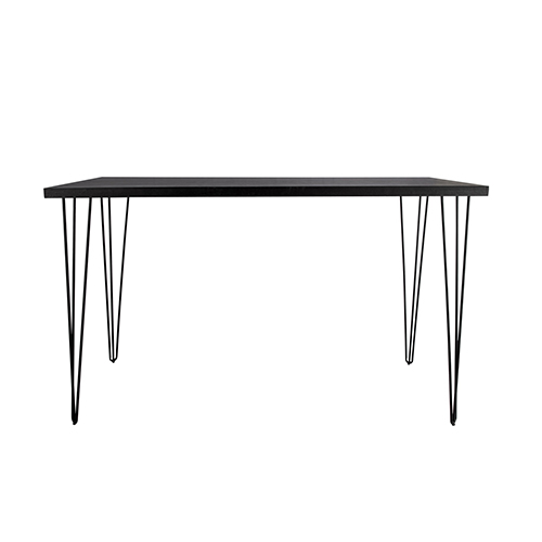 Blackwash Rectangle Cocktail Table with Black Hairpin Leg