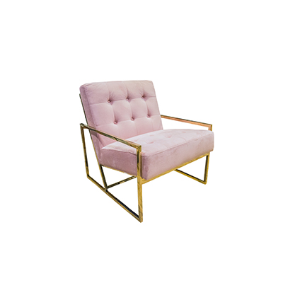 Elle Single Seater Sofa Pink