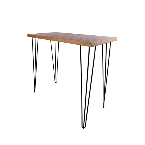 Woodwash Rectangle Cocktail Table with Black Hairpin Leg 120x60