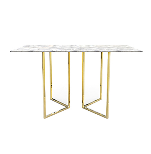 Zelda Gold Rectangle Cocktail Table