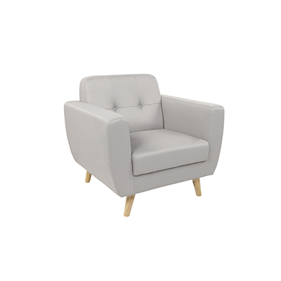 Scandinavian Single Seater Sofa Grey