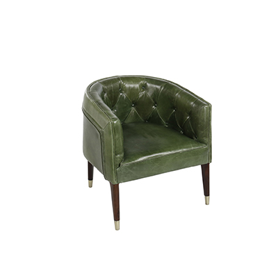 Vintage Chesterfield Lounge Chair - Green